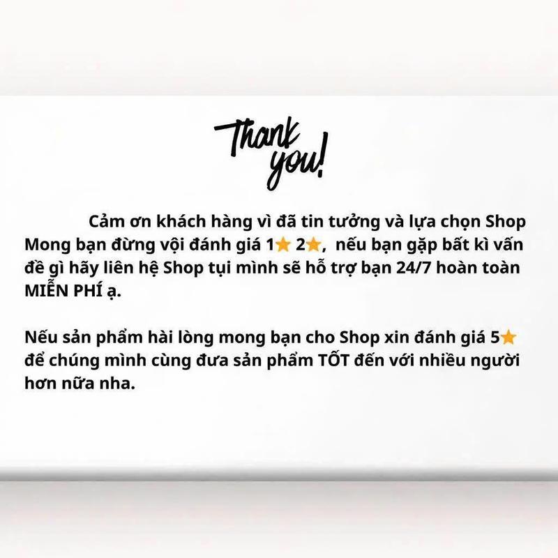 Thư Cảm Ơn - Kèm Hướng Dẫn Đổi Trả