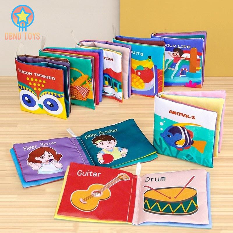 6 Buku Kain Bahasa Inggris Bayi: Mainan Edukatif Montessori untuk Stimulasi Awal, Membangun Minat Membaca Sejak Dini 1