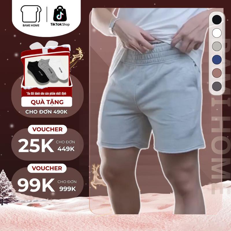 Quần short nam chất vải nỉ chân cua thiết kế không lai form trên gối dễ phối đồ QN09 BAMIHOME store