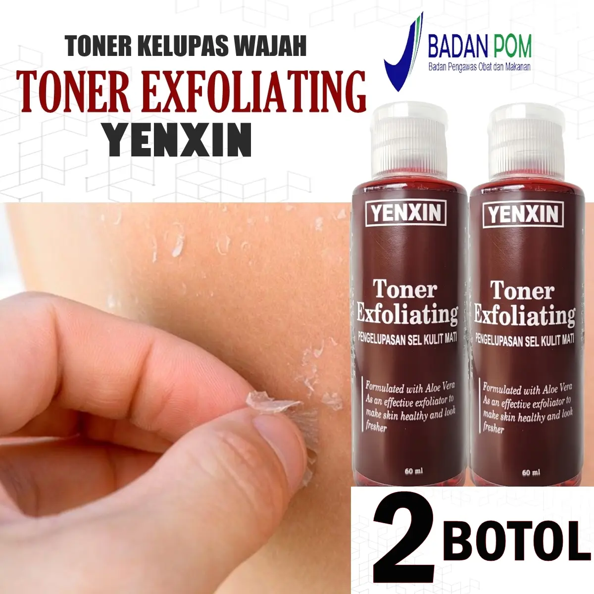 COD 2 BOTOL NO SERUM TONER PENGELUPASAN TONER PELICIN WAJAH TONER PELICIN TONER WHITENING TONER KELUPAS TONER STRONG WAJAH TONER KELUPAS  TONER JERAWAT TONER FLEK TONER PEMUTIH ATASI KUSAM WADAH TONER KULIT BERJERAWAT niacinamide pembersih