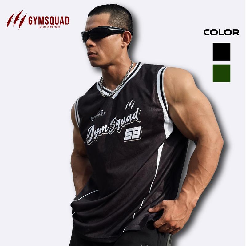 Áo Ba lỗ Phong Cách Bóng Rổ 68 (lộn trái khi giặt) GYMSQUAD Chất Mè Thoáng Khí Co giãn Mensport enhypen jersey