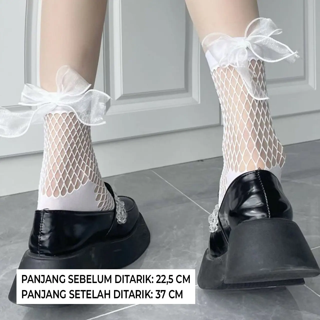 Lacey net trans white