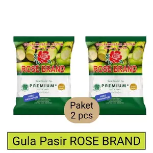 Paket Bundling 2 Pcs ( 2 Kg ) Gula Pasir Rose Brand Kemasan 1 Kg