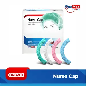 Nurse Cap Topi Perawat Penutup Kepala Non Woven OneMed box 100pcs