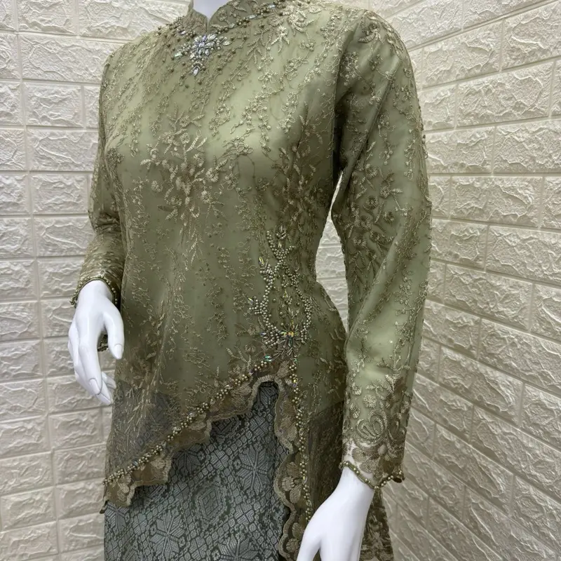 Kebaya ALMA  belah samping bahan tile spenggel 3