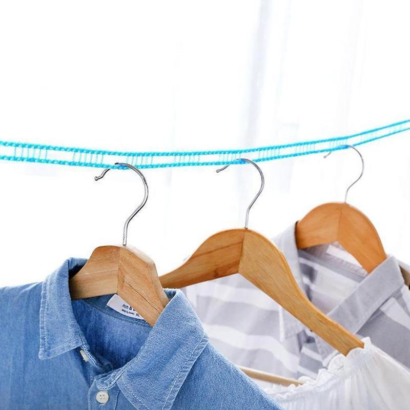 Dây Phơi Quần Áo Chống Gió Và Chống Trượt, 5M, Cho Ban Công Gia Đình, Màu Sắc Ngẫu Nhiên 1