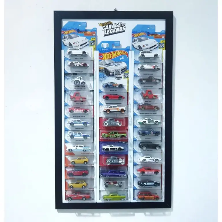 RAK HOTWHEELS KAYU ALUMINIUM ISI 36 PCS HW REGULAR