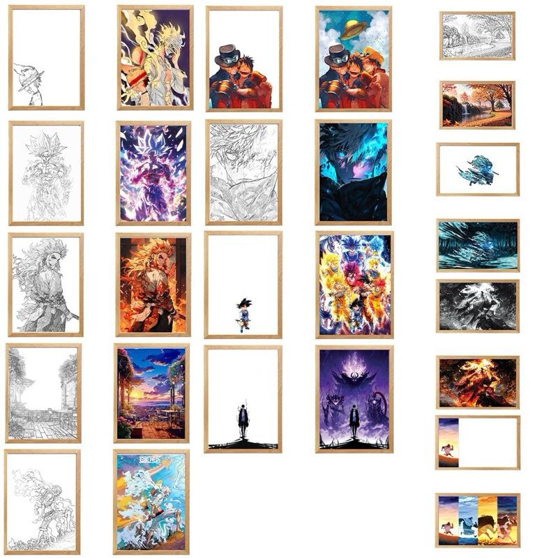 [ 9 mẫu tranh đèn led Anime ]- Tranh Đèn Led decor để bàn Trang Trí Hình Bóng Sáng Tạo .