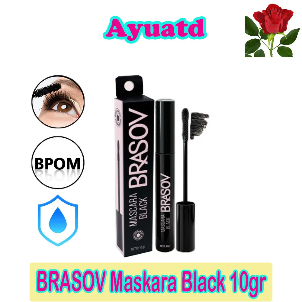 BRASOV Maskara Kosmetik Makeup Netto 8 G Eyelash Mascara Black Hitam Waterproof