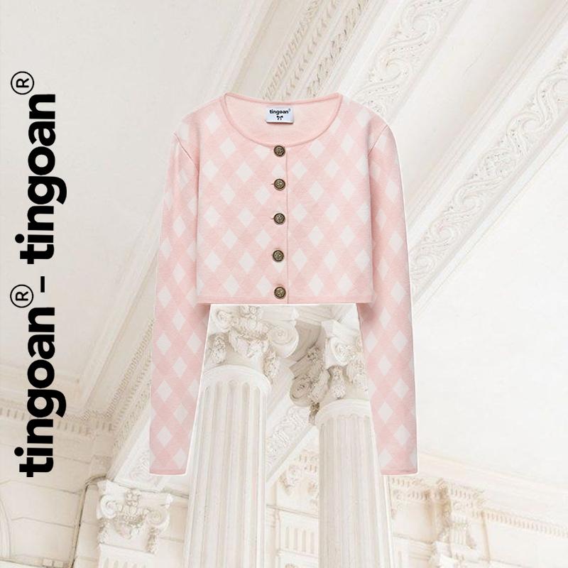 TINGOAN x AFF - Áo cardigan set len xù crop quả trám quây LOVE YOU BACK CARDIGAN