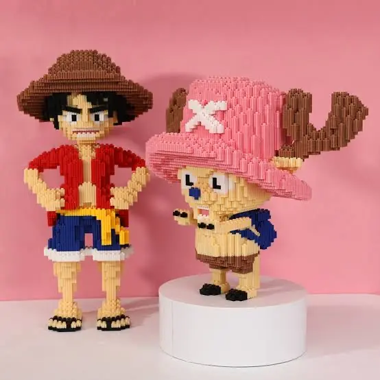 Nano Block Anime Luffy chopper One Piece Bajak Laut Mainan Balok Susun Edukasi anak Set Hadiah dan Pajangan