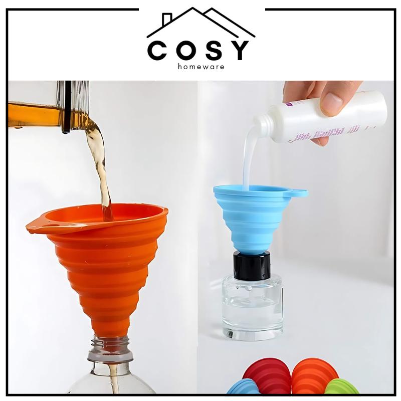 COSY Corong Silikon Lipat Serbaguna Minyak Air Portable Dapur Silicone Mini / Corong Serbaguna Silikon Set Kitchenware