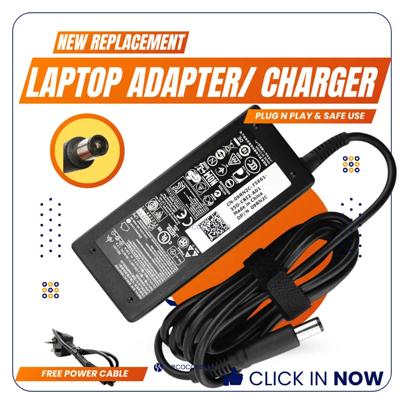 Caricabatterie AC 65W 19.5V 3.34A Per Dell Chromebook 11 3120 3180 3189 (P22T P26T)