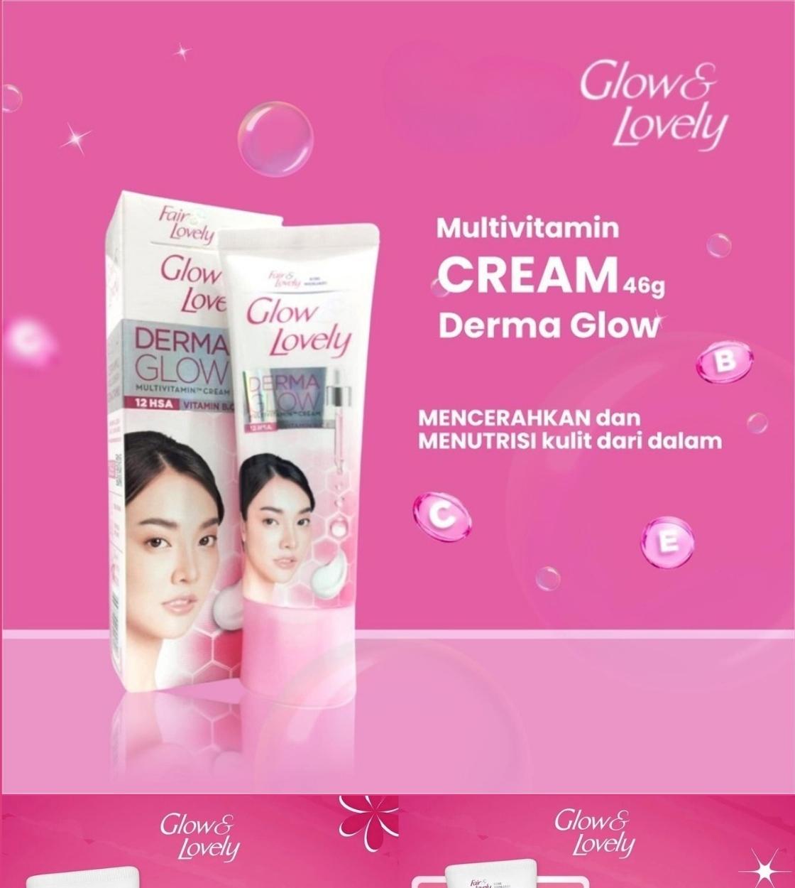 Glow & Lovely Derma Glow Multivitamin Cream 23gr - Mencerahkan Wajah Glow & Lovely Derma Glow Multivitamin Cream 23gr - Mencerahkan Wajah