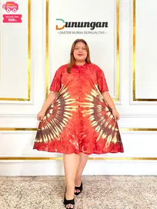 DASTER JUMBO LD 140 PAKET DASTER 3PCS DASTER BIGZISE RESLETING DEPAN BUMIL BUSUI FRIENDLY Dress Wanita Motif Batik Katun Pendek Tidur Rayon Kancing Panjang