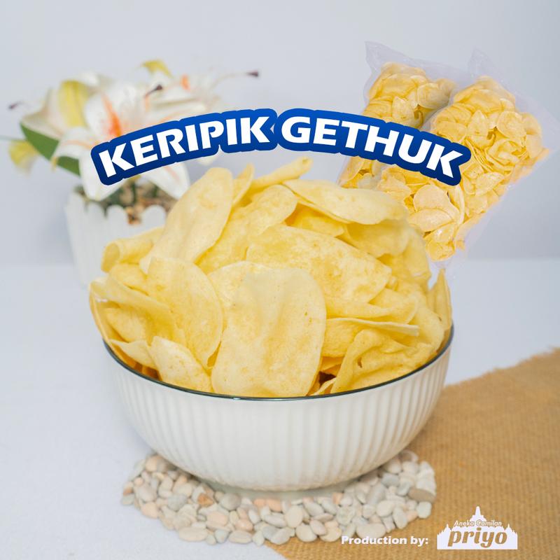 Priyo Keripik Gethuk Original 250-1000 gram Makanan Camilan Cemilan Snack Crispy Pedas Chips Pisang 0