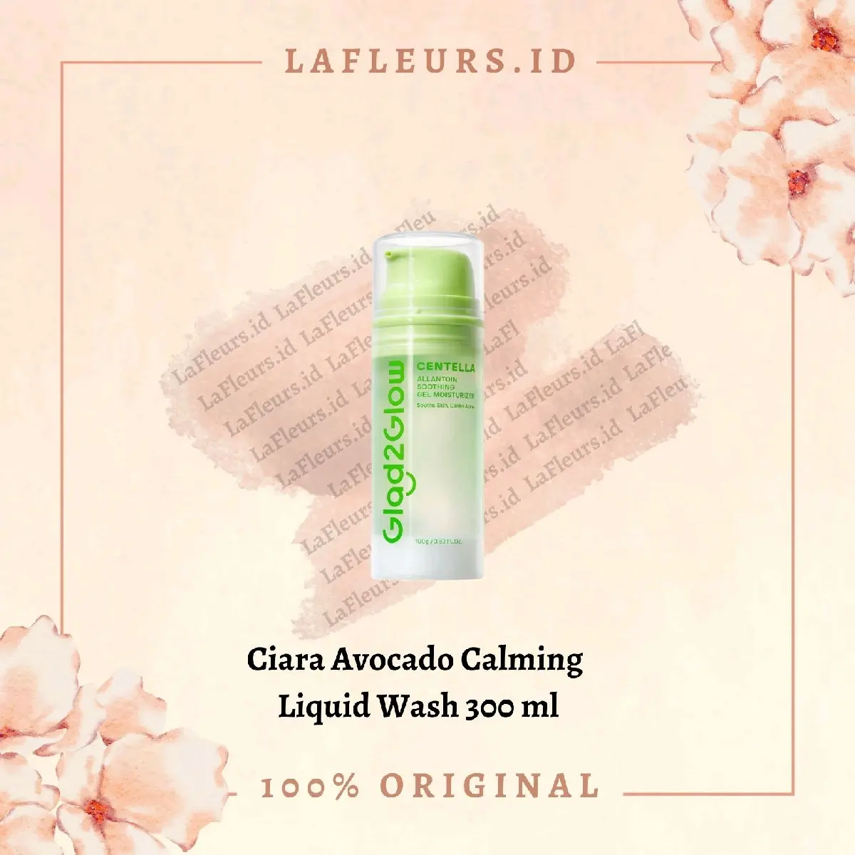 Glad2Glow Centella Allantoin Soothing Gel Moisturizer 100g Jumbo Size / Pelembab Wajah G2g Centella Allantoin Big Size / Pelembap Muka Kering Berjerawat