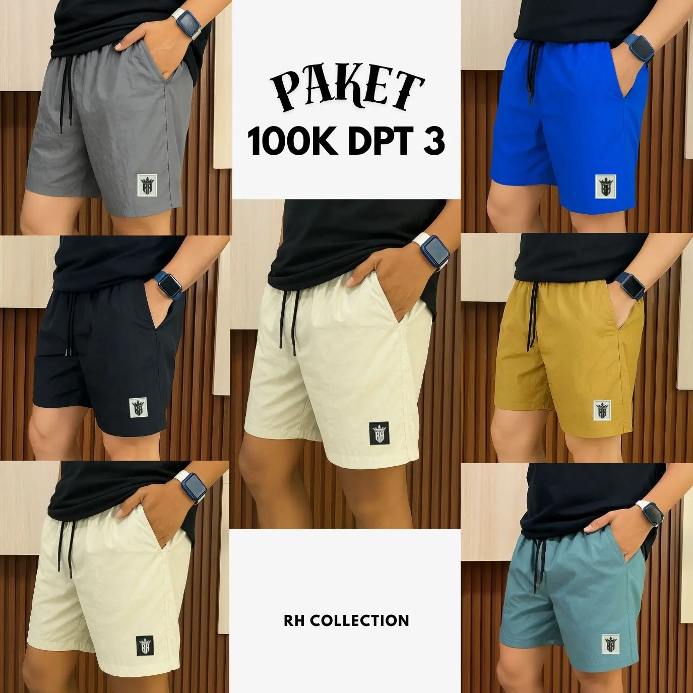 [3 PCS] CAMEL,GREY,BLUE