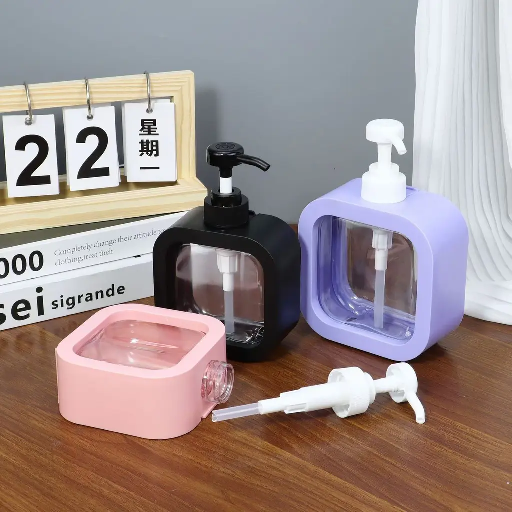 【COD】300ML_500ML Nordic style Sub-bottling Bottle Soap Dispenser Hand Sanitizer Container Shower Gel Shampoo Kitchen Rectangle