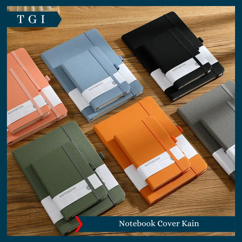 TGI - BUKU DIARY CATATAN KECIL BUKU TULIS MEMO MOTIF BERGARIS NOTEBOOK MINI POCKET SIMPLE NOTEBOOK COVER KAIN 2