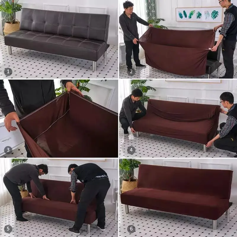 Elastic Cover Sofa Bed Size: M n L / Penutup Sarung Sofa Bed Pattern Modern Menarik 4