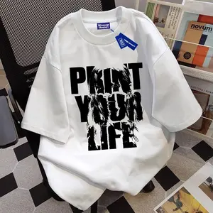 Print Your Life Mode Korea baju atasan wanita terbaru kaos pria oversize couple t shirt vintage kaos  payung  teduh