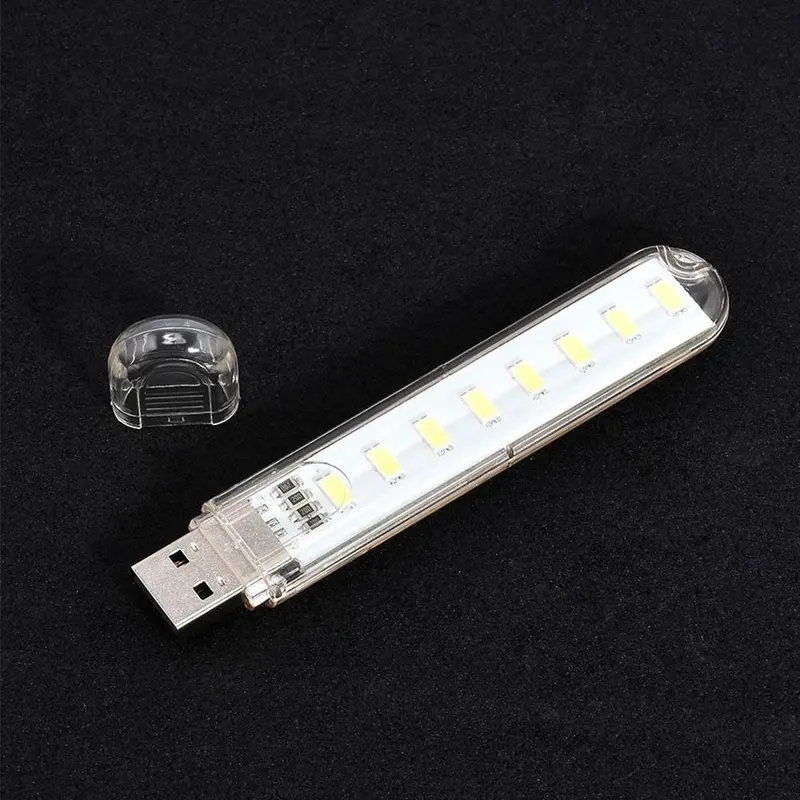 Đèn Bỏ Túi Mini USB 8 LED, Đèn Thẻ Bỏ Túi, Nguồn Điện Di Động, Cắm Trại, Máy Tính Xách Tay, Mới # 306653 3