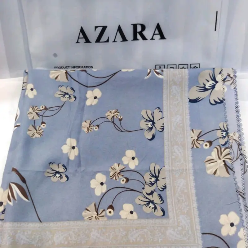 segi empat azara motif bisa buat seragam Jilbab 1