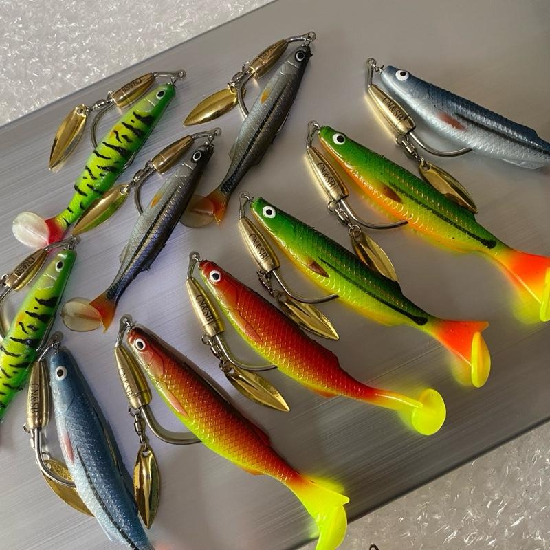 Mồi mềm lòng tong thái Lan 7cm và 9cm chuyên câu lure cá chẽm cá lóc và các loại cá săn mồi khác