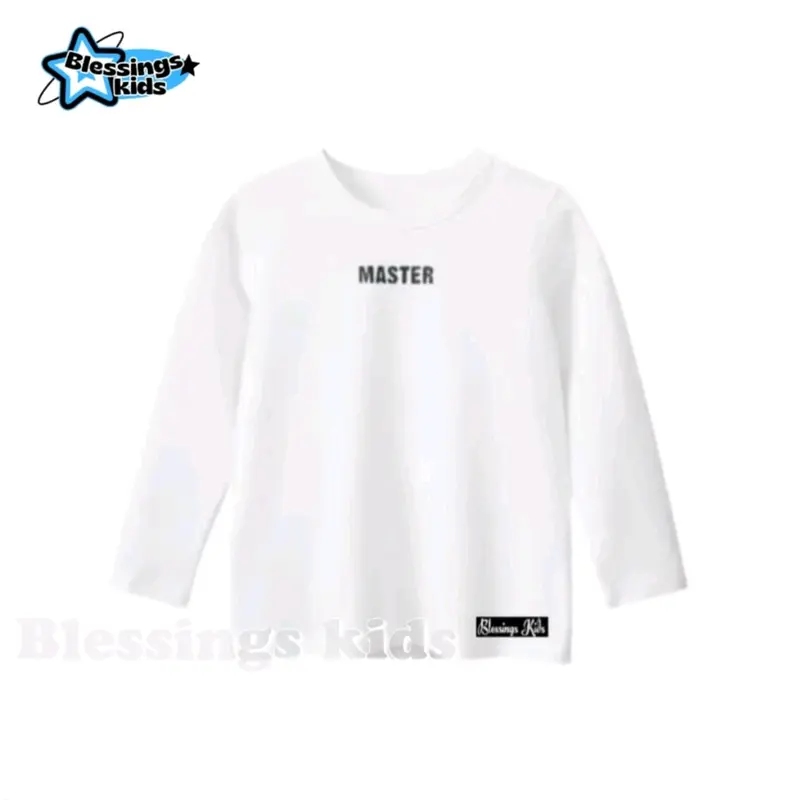 Kaos distro anak laki-laki master lengan panjang premium 100% katun kombed 30s untuk usia ideal 1-10 tahun Cotton Combed 2