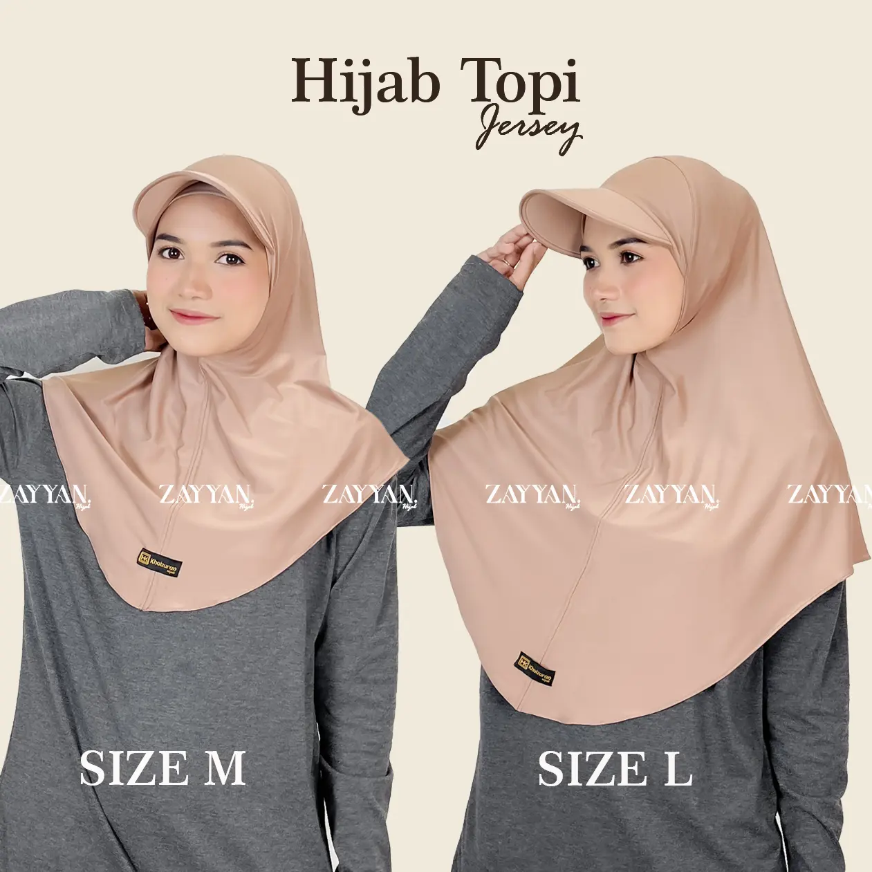 Hijab Topi Jesey Premium Anti panas olahraga | Jibab Topi Jersey SIZE M&L
