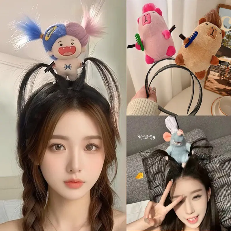 BANDO KARAKTER BONEKA RATATOUILLE MONSTER JEPIT PONI AKSESORIS RAMBUT BANDANA LUCU KOREA