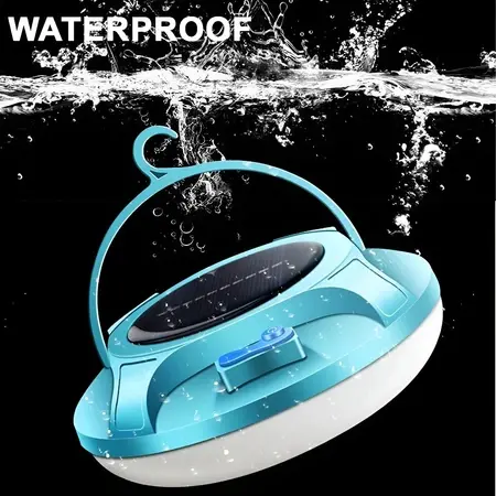 Lampu Emergency Ufo Gantung Solar Panel Camping Darurat Lampu Taman Lampu Belajar Lampu Multifungsi 600w lampu emergency tahan 24 jam IP67 Tahan Air lampu led tenaga surya outdoor Multi-fungsi lampu tenda camping Portabel lampu usb 4