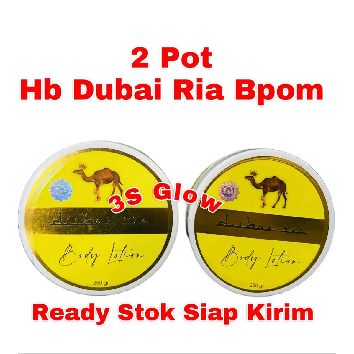 2 POT HB DUBAI RIA BPOM ORIGINAL UNTUK KULIT BADAK