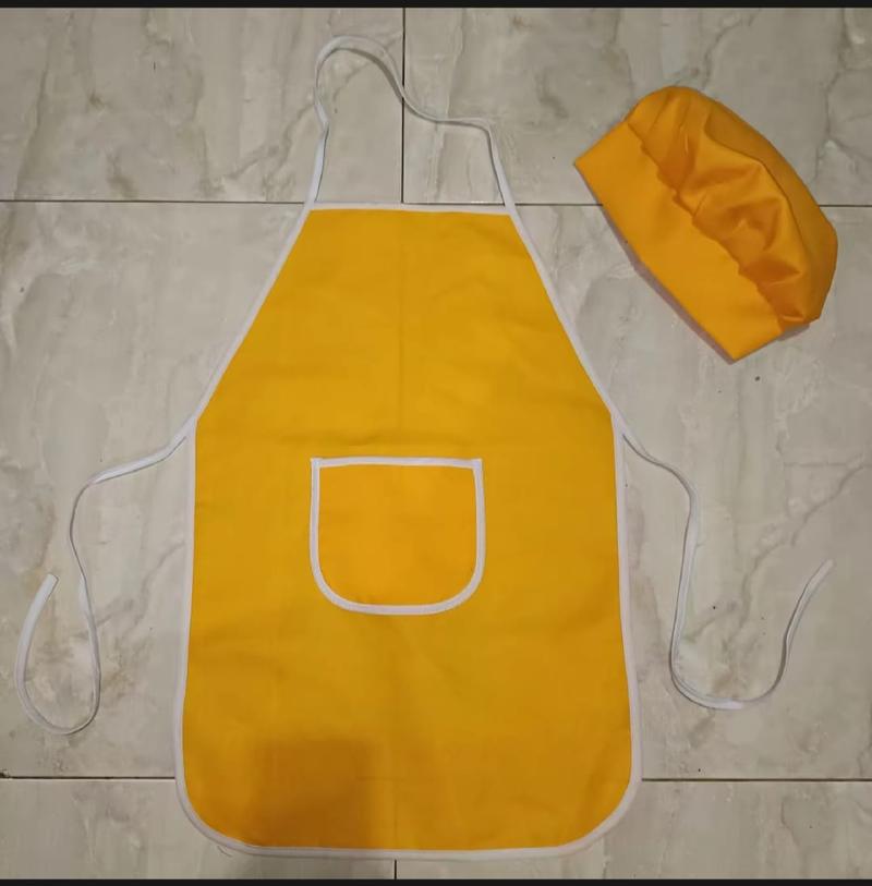 Product Introduction of Celmek dan Topi Anak Koki Chef Bordir Nama - Model Terbaru Merah Kuning Hijau Biru 21