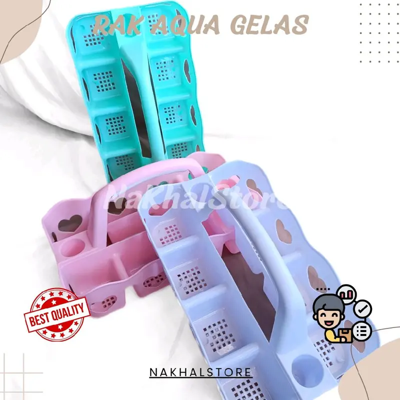 Rak Aqua Gelas Rak Aqua 8 slot Rak Aqua Plastik Tempat Aqua Gelas Tempat Penyimpanan Aqua Gelas 3