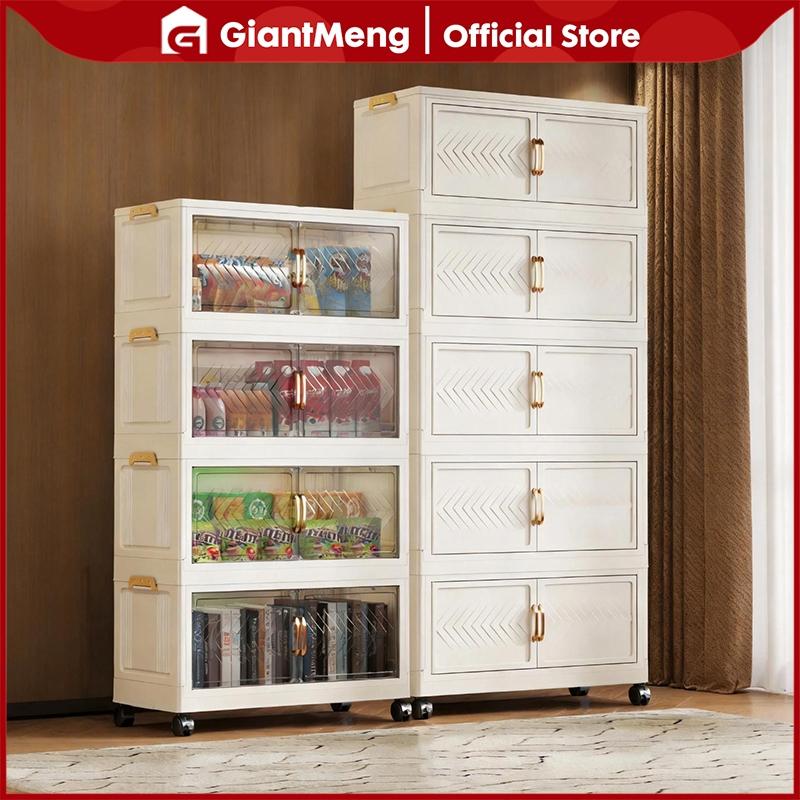 Tủ Nhựa Đựng Đồ Gấp Gọn Tủ Bếp Đa Năng Có Bánh Xe Tủ Quần Áo Chống Bụi Côn…