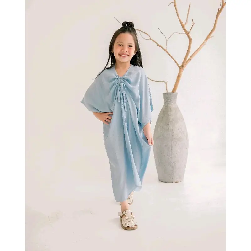 KAFTAN ANAK TERBARU LEBARAN 2024 VIRAL KEKINIAN BAJU LEBARAN ANAK BUTIK PREMIUM  Polos Katun 3