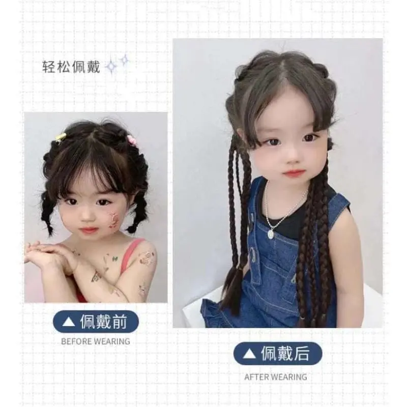 HOKI IKAT RAMBUT KEPANG 3 rambut palsu 48cm kepang wig kepang K045 1