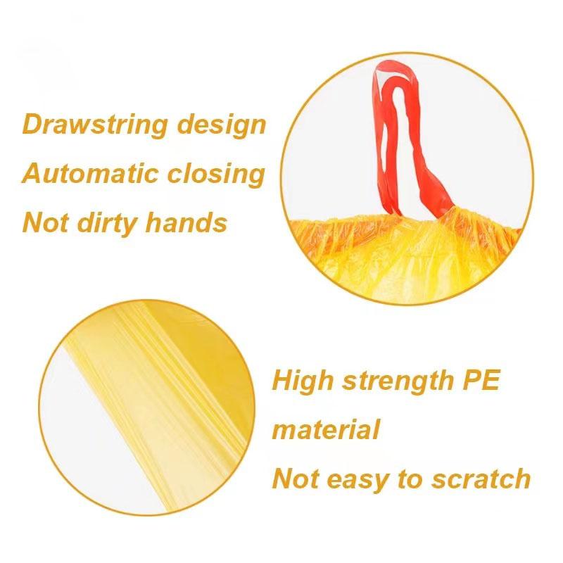 Product Introduction of Drawstring Garbage Bag Disposable Thickened Household Cleaning Portable Automatic Closing Waterproof Kitchen Storage Trash Pouch 2