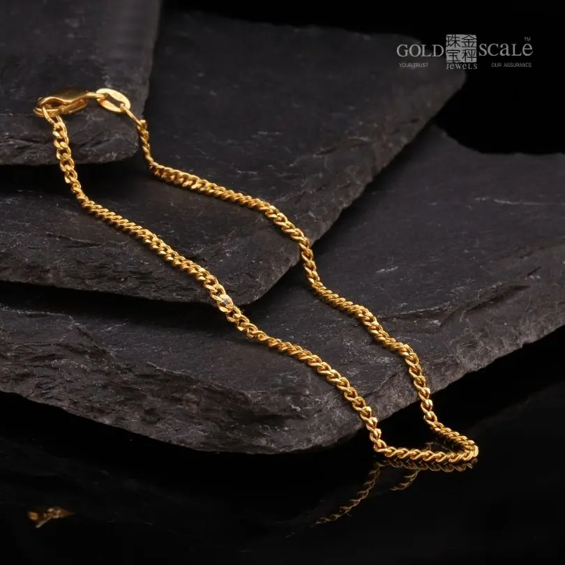 916 Gold Single Clasp Bracelet