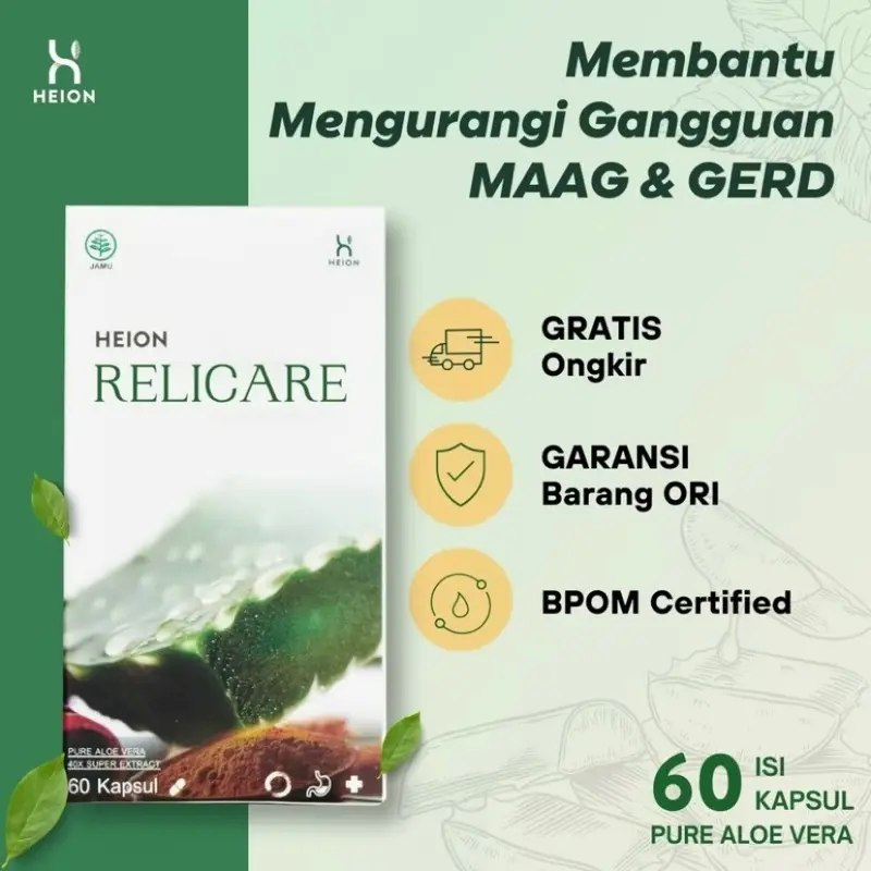 Heion Relicare 60 kapsul - HEION BPOM ORIGINAL