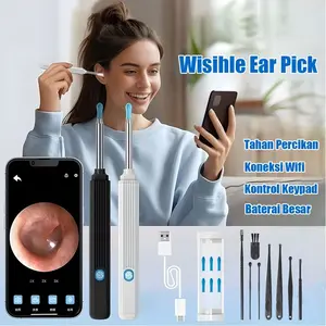 Pembersih telinga visual dengan Wi-Fi dan dapat terhubung ke ponsel Anda. Ear Removal Kuping Korek telinga kamera HD pembersih telinga bayi Perlengkapan pembersih telinga Kotoran