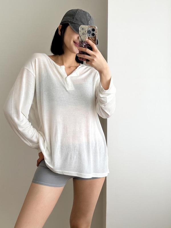 Áo giấy dãn thiết kế cổ rộng phối khuy 8 màu peonyb - Thun dài tay nữ kiểu basic hotgirl phong cách hàn quốc đẹp bigsize