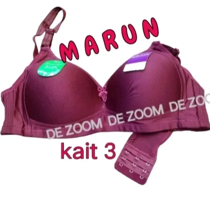 Bh Sorex 17239 Kait 3 Cup C Busa Tipis Tanpa Kawat Bahan Nylon Full Cover Bra Nyaman Soft 2