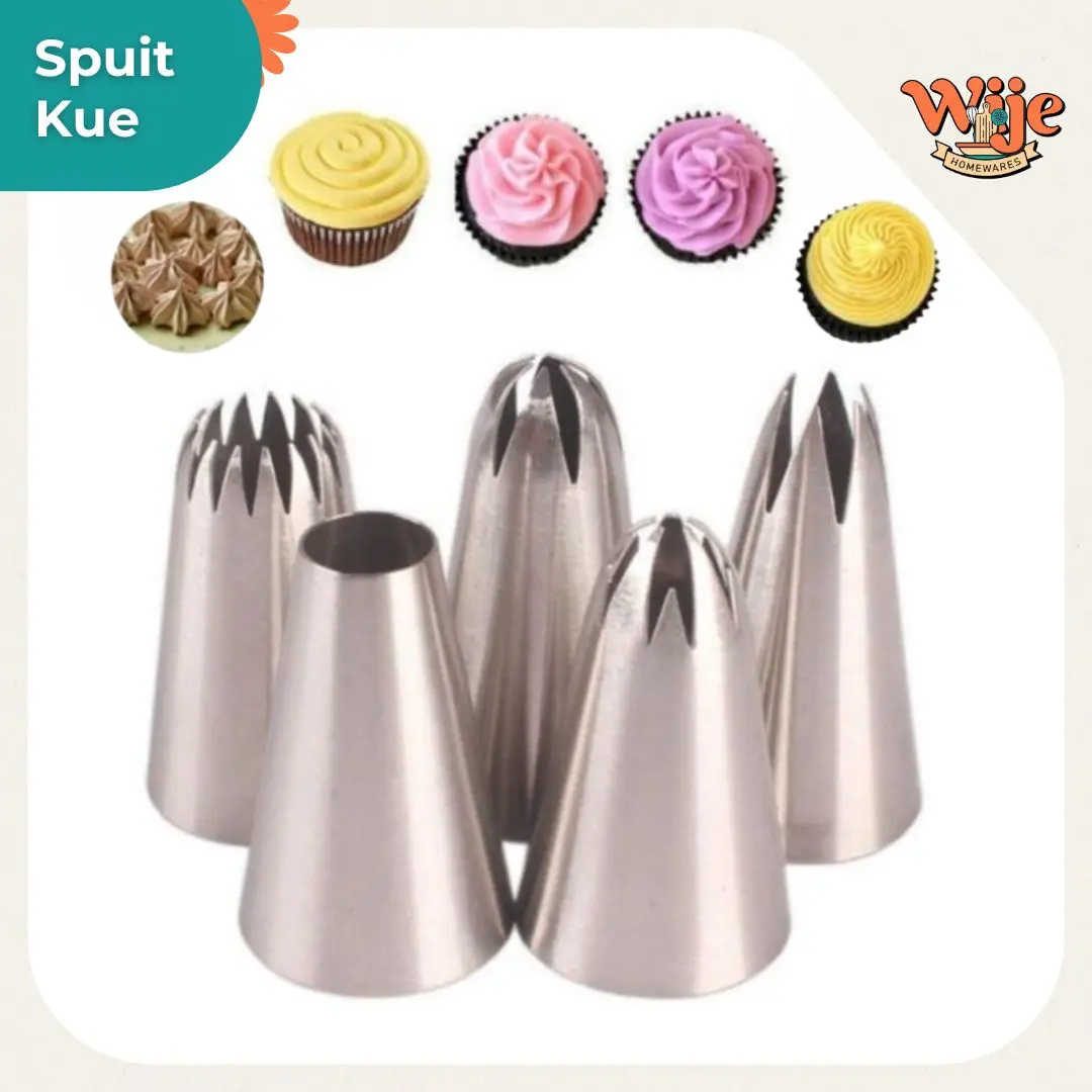 Spuit Kue Nozzle Cake Cupcake Buttercream Dekorasi Krim Lengkap