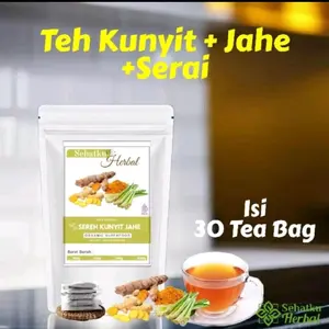 Sehatku Herbal Teh Kunyit Jahe Serai Isi 30 Tea Bag Organik Superfood