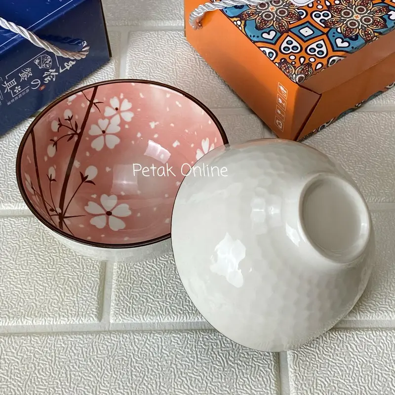 Hampers Mangkok Set Keramik Motif Korea Isi 1 Plus Box 4