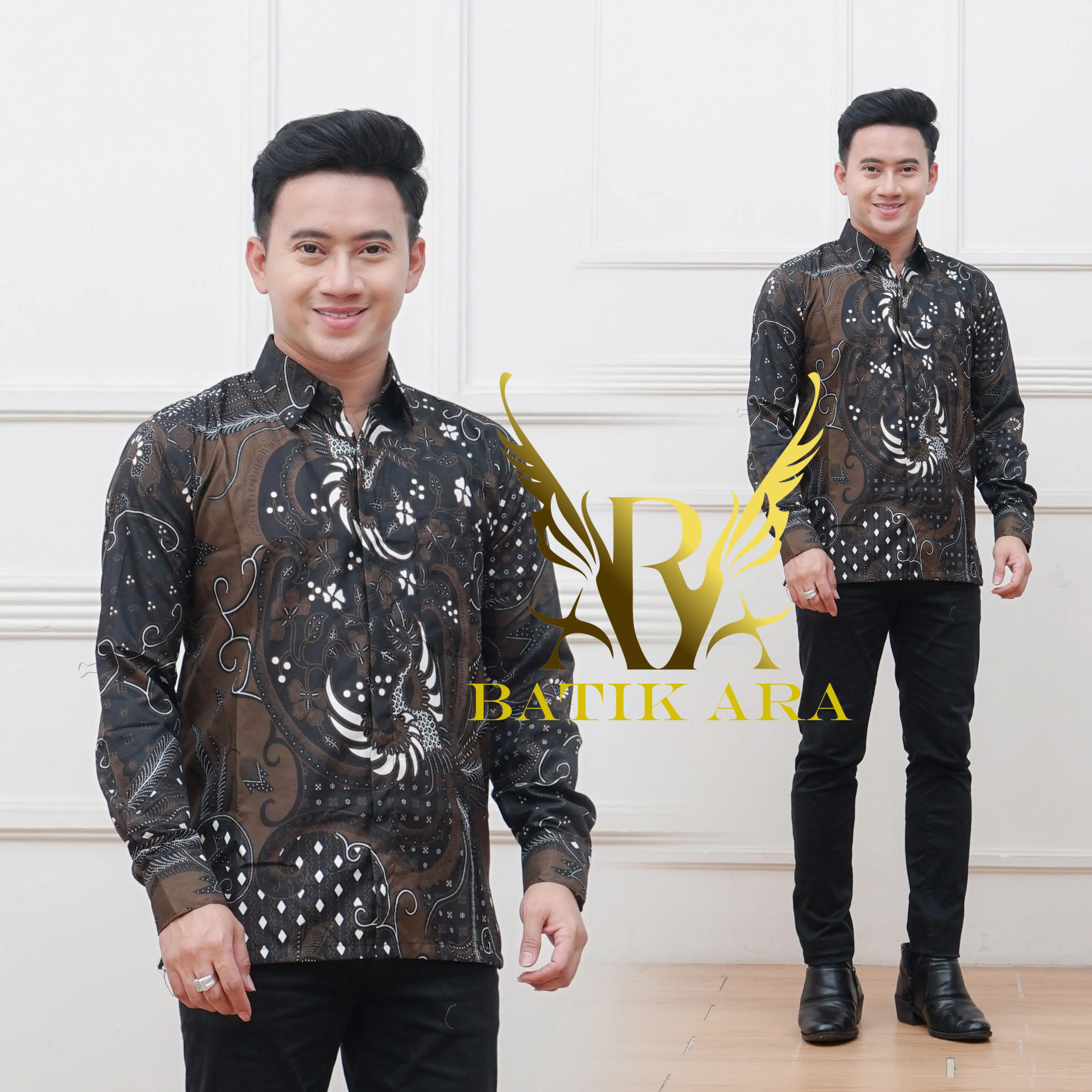 kemeja batik lengan panjang pria dewasa baju kondangan