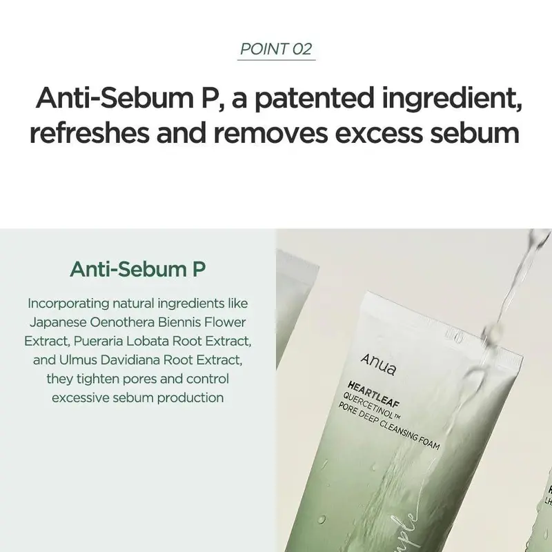 【BPOM】nua Cleansing Foam 150ML /Anua Heartleaf Quercetinol Pore Deep Cleansing Foam 2